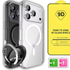 ETUI DO IPHONE 17 PRO CASE + SZKŁO 9H WZMACNIANE 360°CLEAR + UCHWYT RING (tds0742)